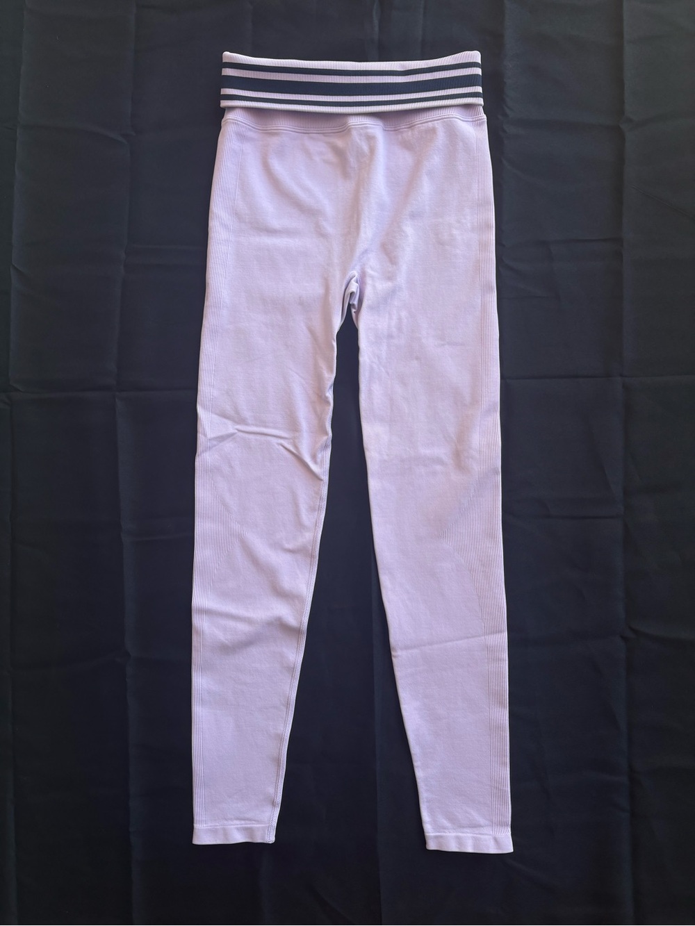 PINK Victoria's Secret Lavender Leggings with Striped Waistband